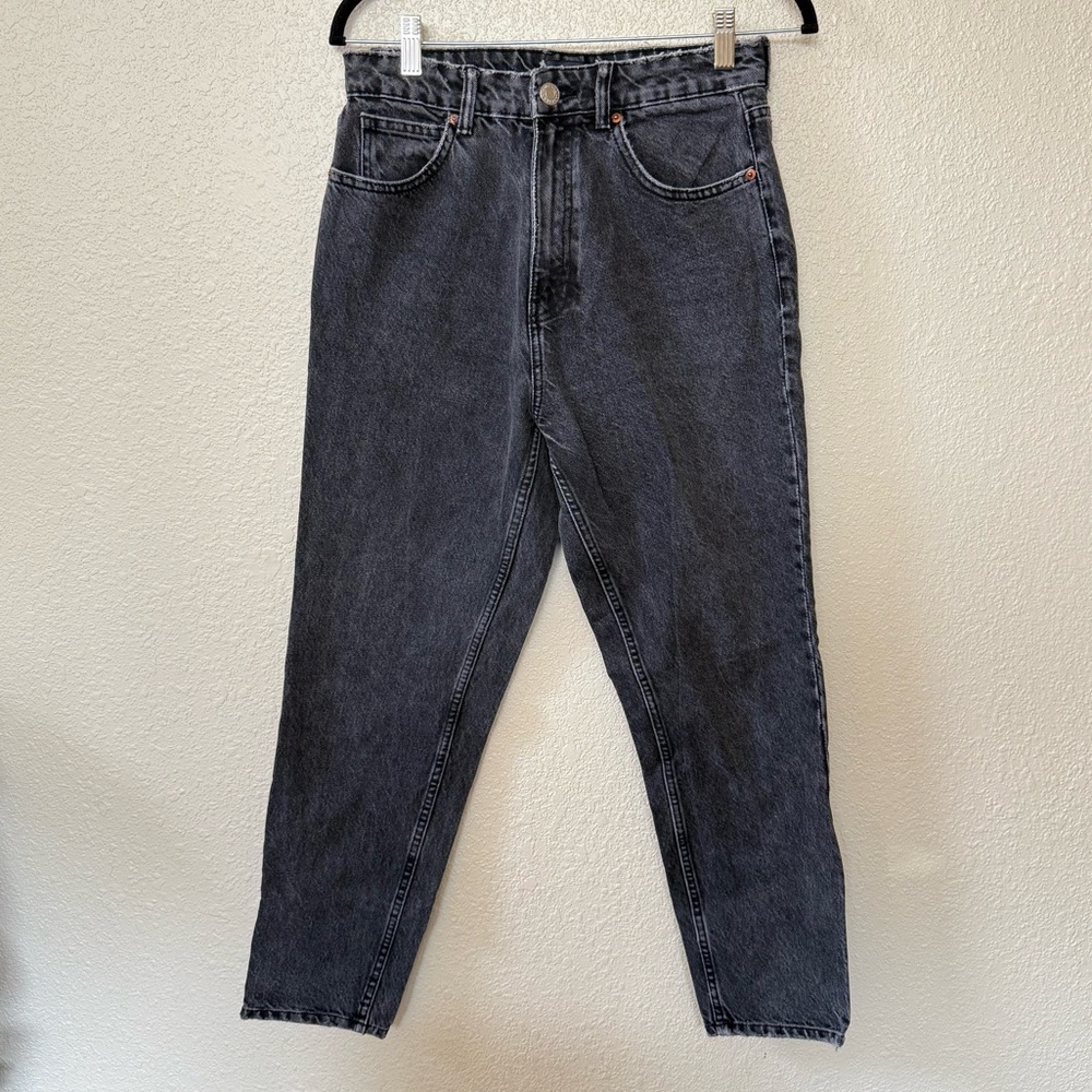Zara Black High Rise Straight Leg Jeans Size 6